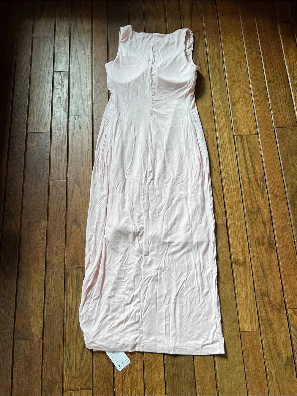 OGL Light Pink Square Neck Sleeveless Midi Bra Dress Size Small NWT